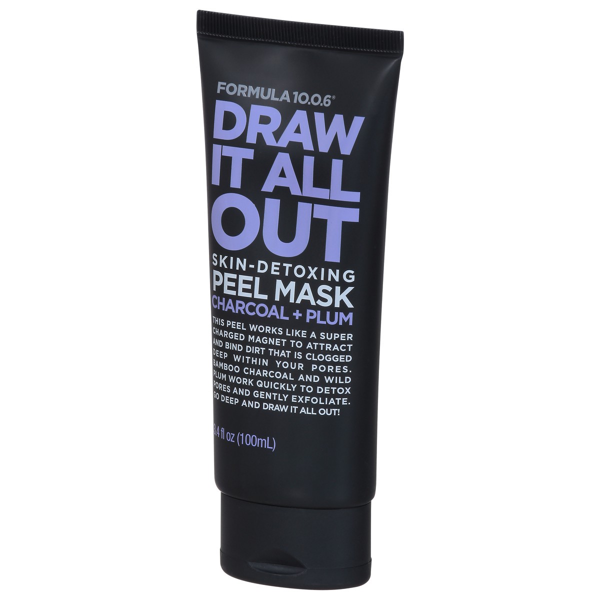 slide 3 of 9, Formula 10.0.6 Draw It All Out Charcoal + Plum Skin-Detoxing Peel Mask 3.4 fl oz, 3.4 oz