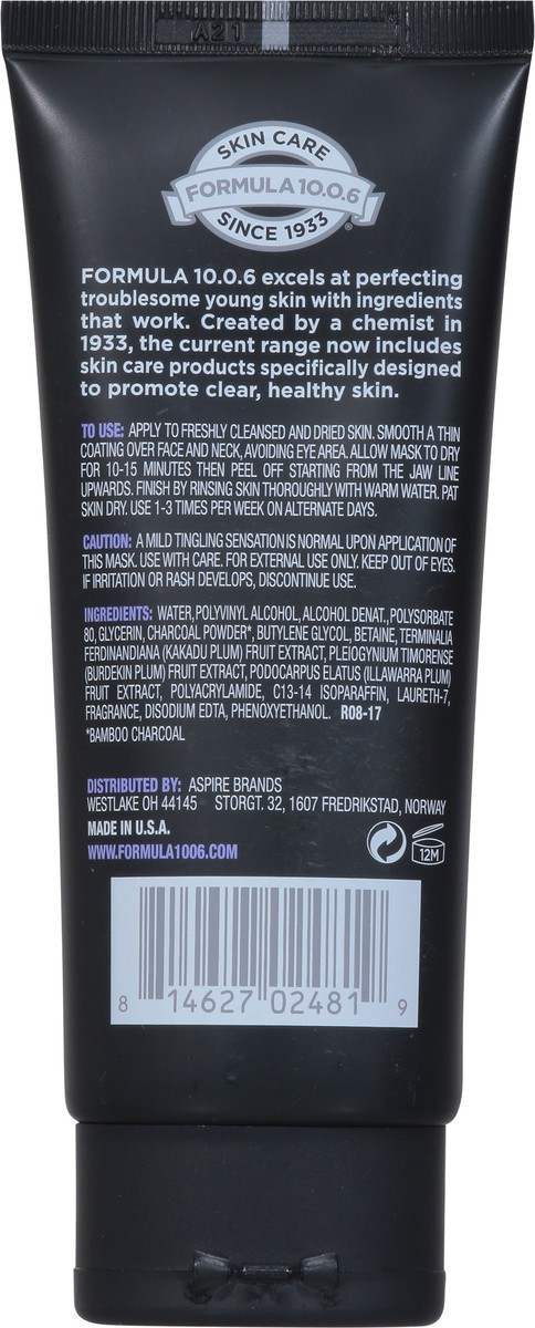 slide 4 of 9, Formula 10.0.6 Draw It All Out Charcoal + Plum Skin-Detoxing Peel Mask 3.4 fl oz, 3.4 oz