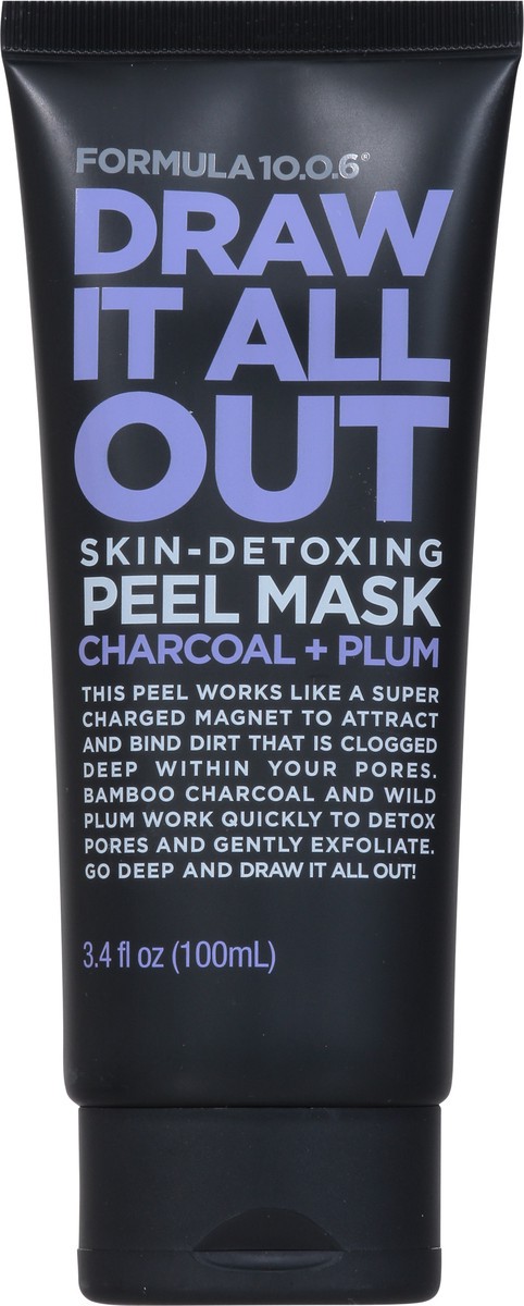 slide 2 of 9, Formula 10.0.6 Draw It All Out Charcoal + Plum Skin-Detoxing Peel Mask 3.4 fl oz, 3.4 oz