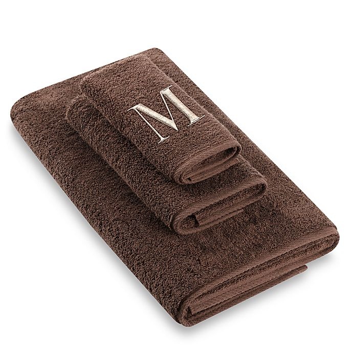 slide 1 of 1, Avanti Premier Ivory Block Monogram Letter M Bath Towel - Mocha'', 1 ct