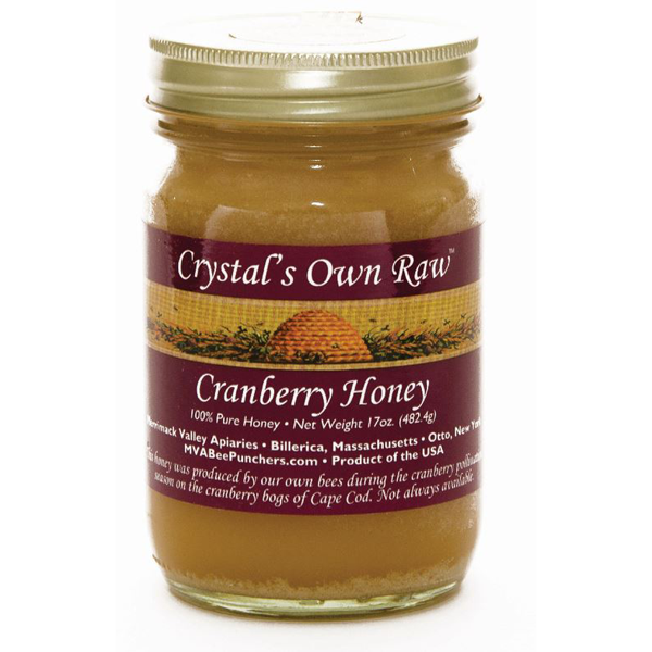 slide 1 of 1, Crystal's Honey - Raw Cranberry Honey, 17 oz