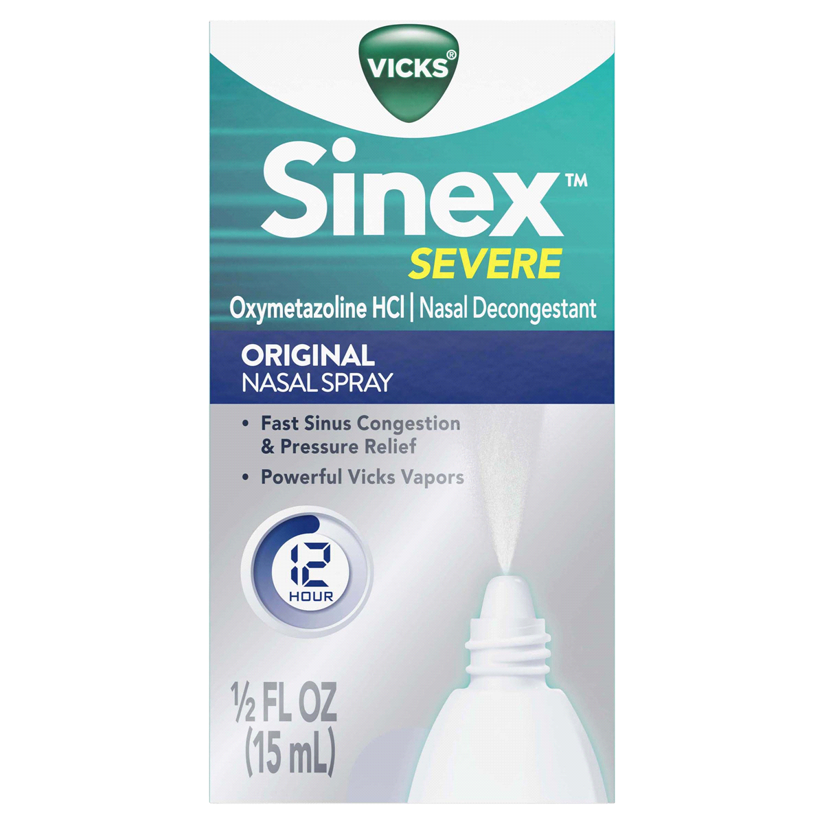 slide 1 of 3, Vicks Sinex Severe Original Nasal Spray Decongestant For Fast Relief, 0.5 fl oz
