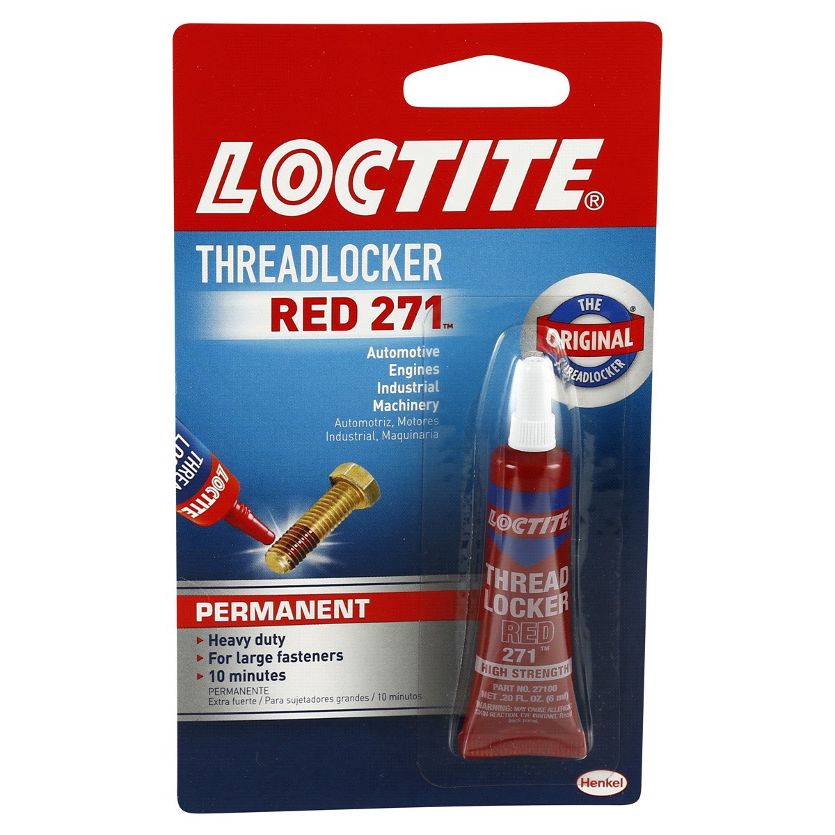 slide 1 of 5, Loctite Red 271 Heavy Duty Threadlocker, 6 ml