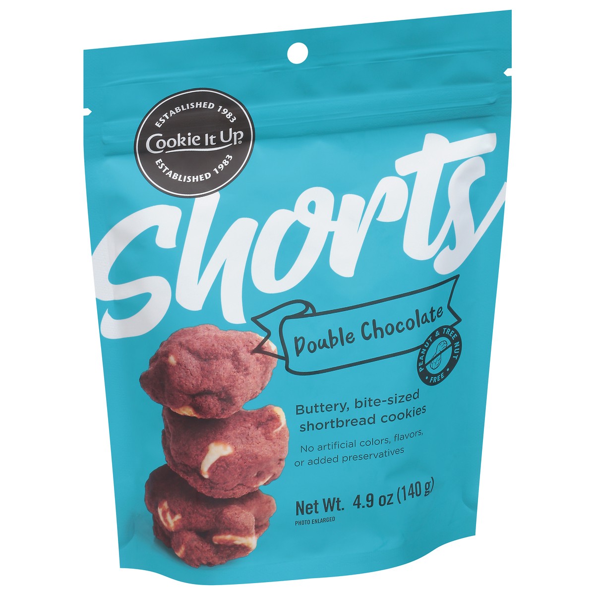 slide 8 of 13, Cookie It Up Shorts Shortbread Bite-Sized Buttery Double Chocolate Cookies 4.9 oz, 4.9 oz
