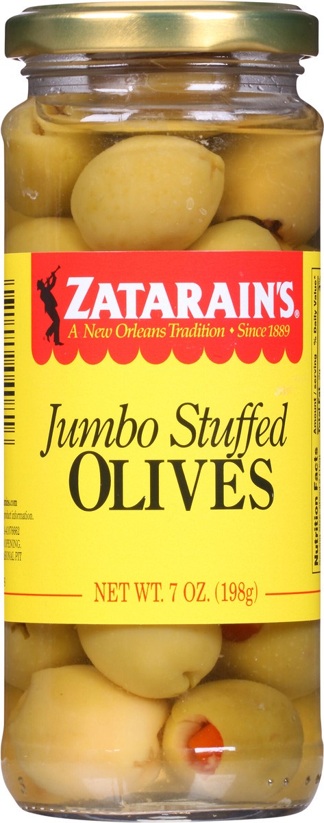 slide 4 of 7, Zatarain's Jumbo Queen Stuffed Olives, 7 oz, 7 oz