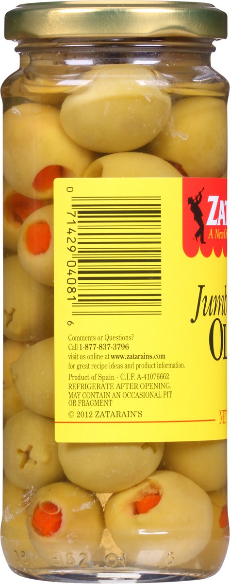 slide 5 of 7, Zatarain's Jumbo Queen Stuffed Olives, 7 oz, 7 oz