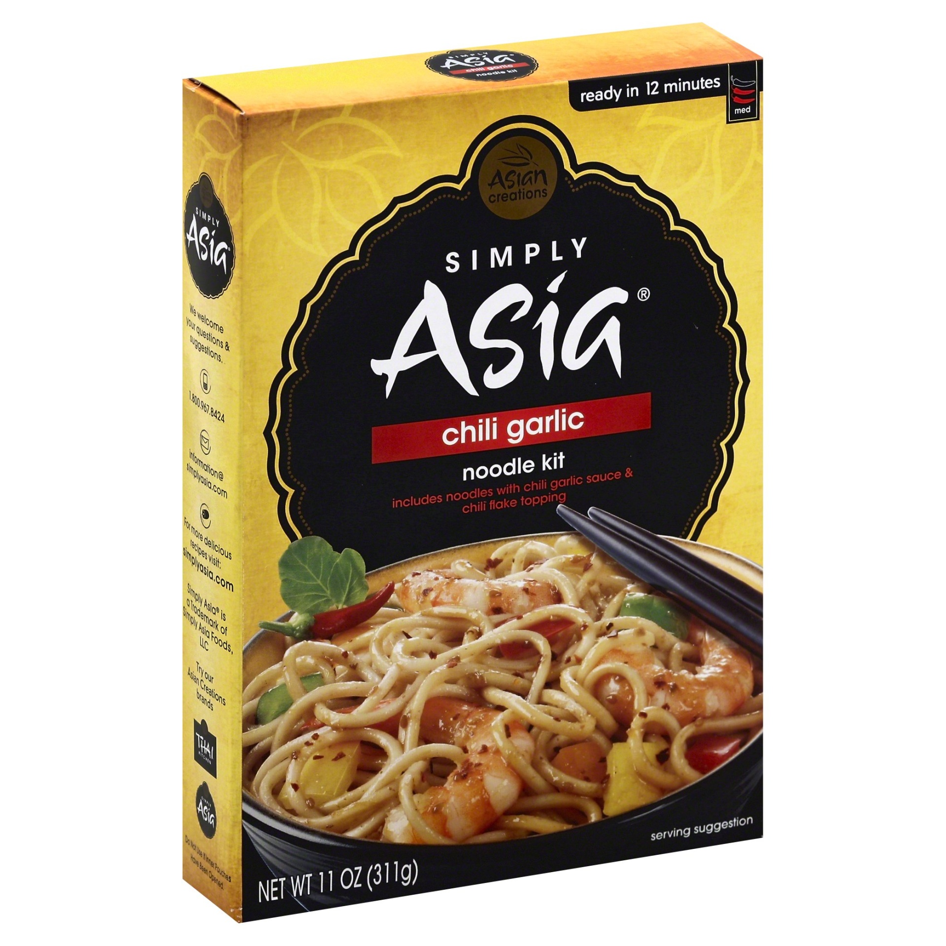 slide 1 of 4, Simply Asia Chili Garlic Noodles Noodles & Sauce, 11 oz