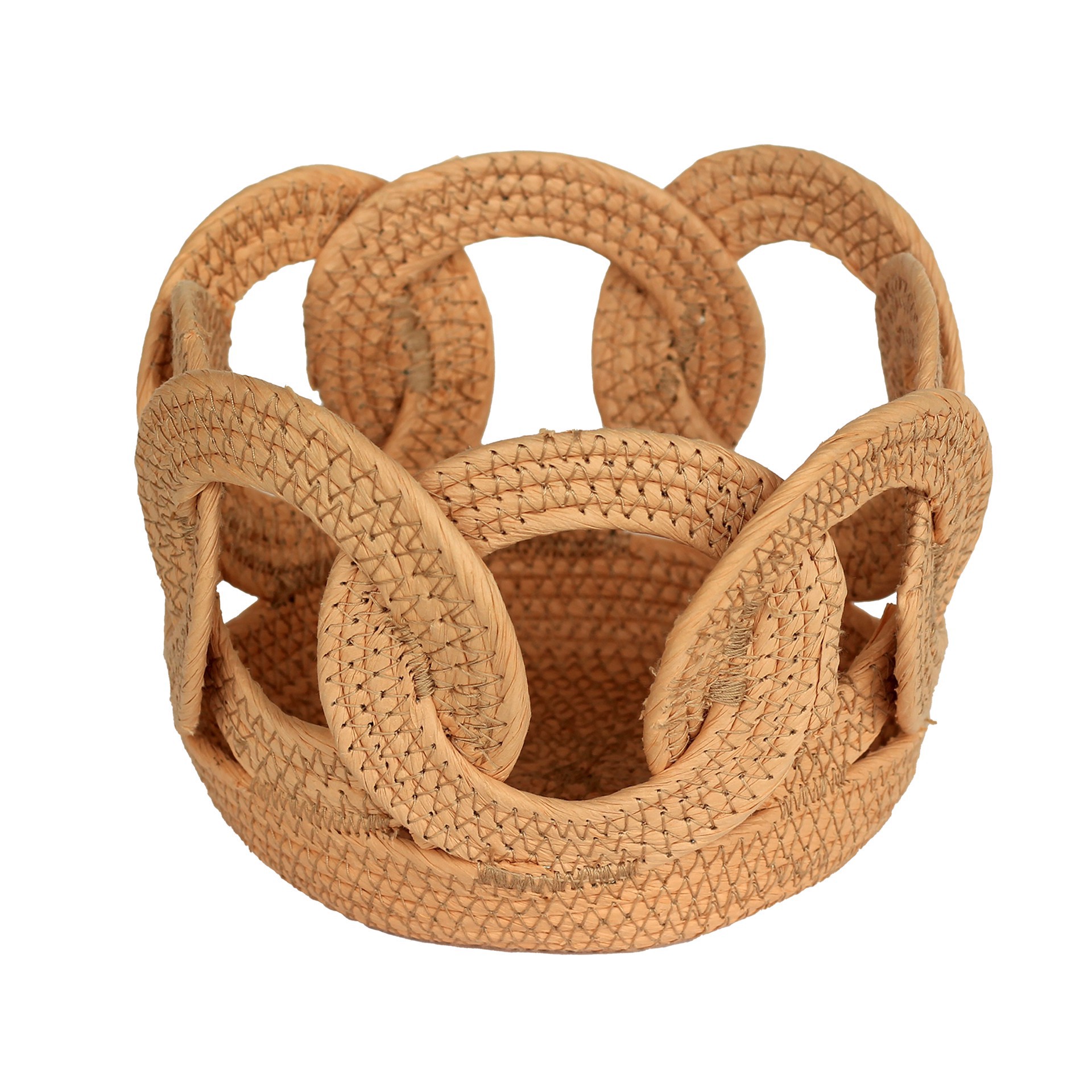 slide 2 of 5, 6.25" Natural Paper Looped Basket By Ashland, 6.25 in x 6.25 in x 5.25 in