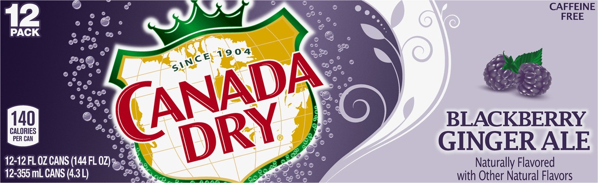 slide 3 of 9, Canada Dry Blackberry Ginger Ale Soda- 12 ct, 12 ct