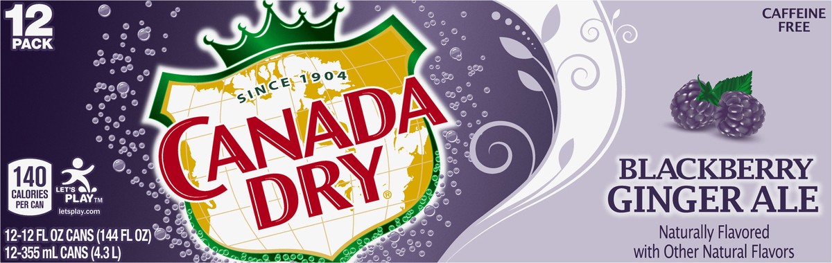 slide 8 of 9, Canada Dry Blackberry Ginger Ale Soda- 12 ct, 12 ct