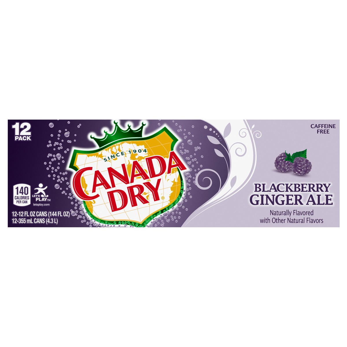 slide 4 of 9, Canada Dry Blackberry Ginger Ale Soda- 12 ct, 12 ct