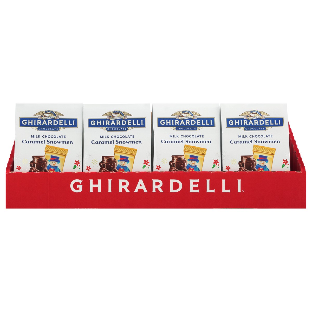 slide 6 of 9, Ghirardelli Holiday Milk Caramel Snowman Xs Bag, 1 ct