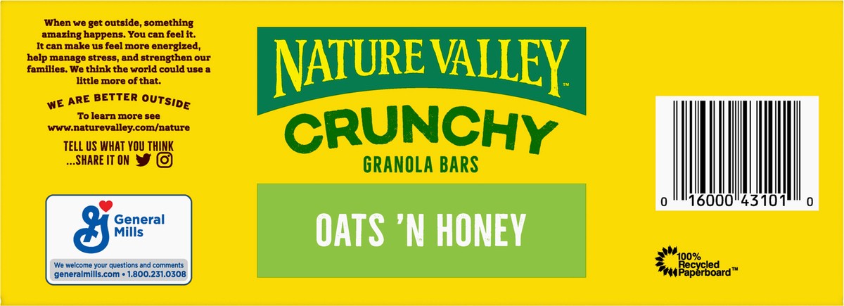slide 7 of 14, Nature Valley Crunchy Granola Bars, Oats 'n Honey, 17.88 oz, 12 ct, 24 bars, 12 ct