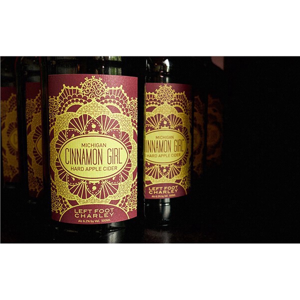 slide 4 of 9, OTHER-ALCOHOLIC BEVERAGES Left Foot Cinnamon Girl Cider, 500 ml