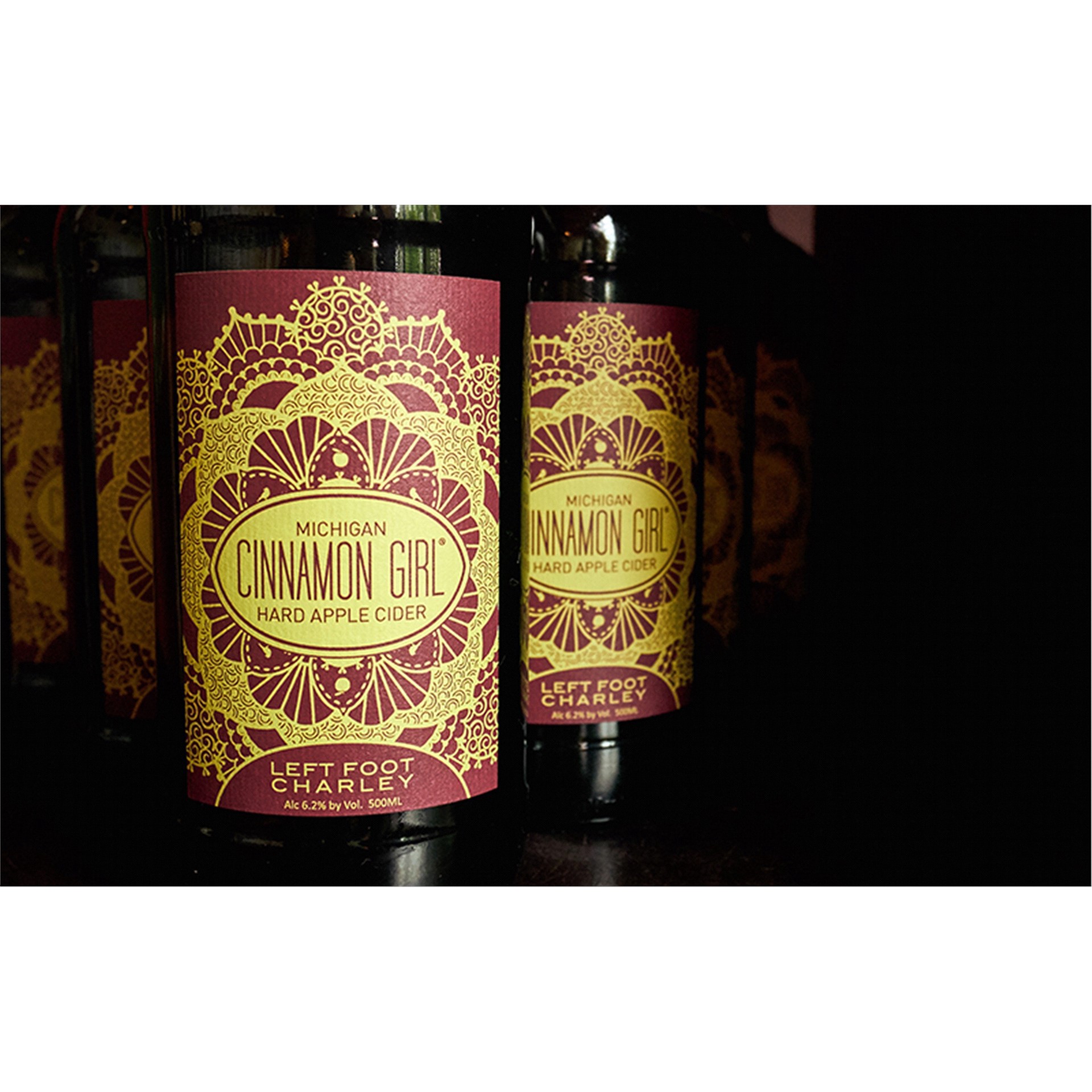slide 5 of 9, OTHER-ALCOHOLIC BEVERAGES Left Foot Cinnamon Girl Cider, 500 ml