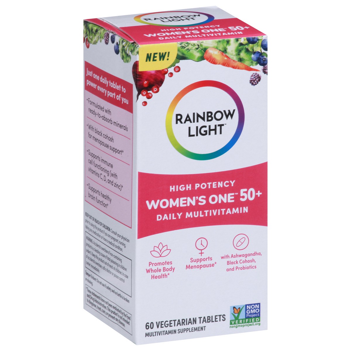 slide 4 of 12, Rainbow Light Women's One Womens High Potency 50+ Daily Multivitamin 60 Vegetarian Tablets, 1 ct