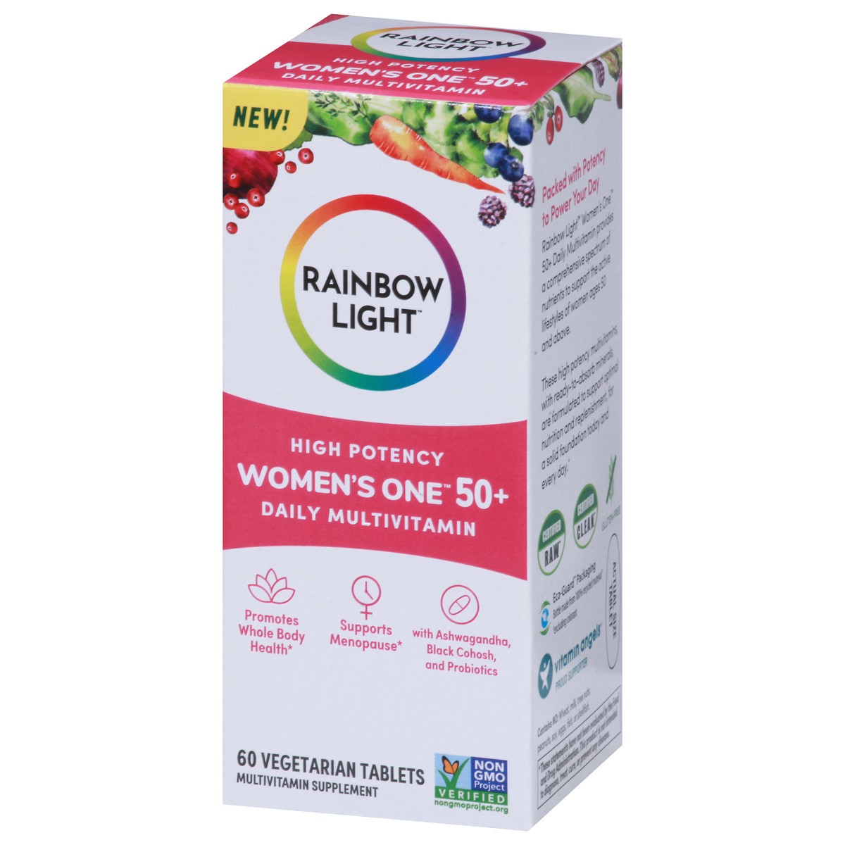 slide 7 of 12, Rainbow Light Women's One Womens High Potency 50+ Daily Multivitamin 60 Vegetarian Tablets, 1 ct