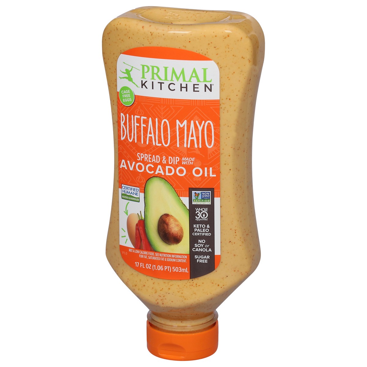 slide 3 of 9, Primal Kitchen Buffalo Mayo Spread & Dip 17 fl oz, 17 fl oz