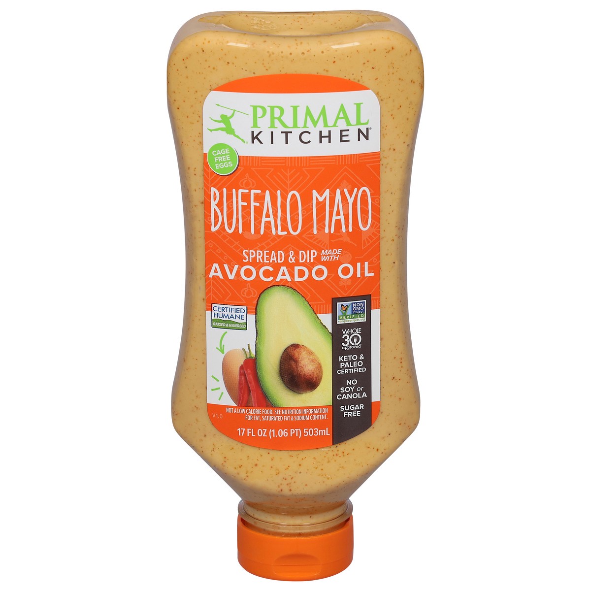 slide 1 of 9, Primal Kitchen Buffalo Mayo Spread & Dip 17 fl oz, 17 fl oz