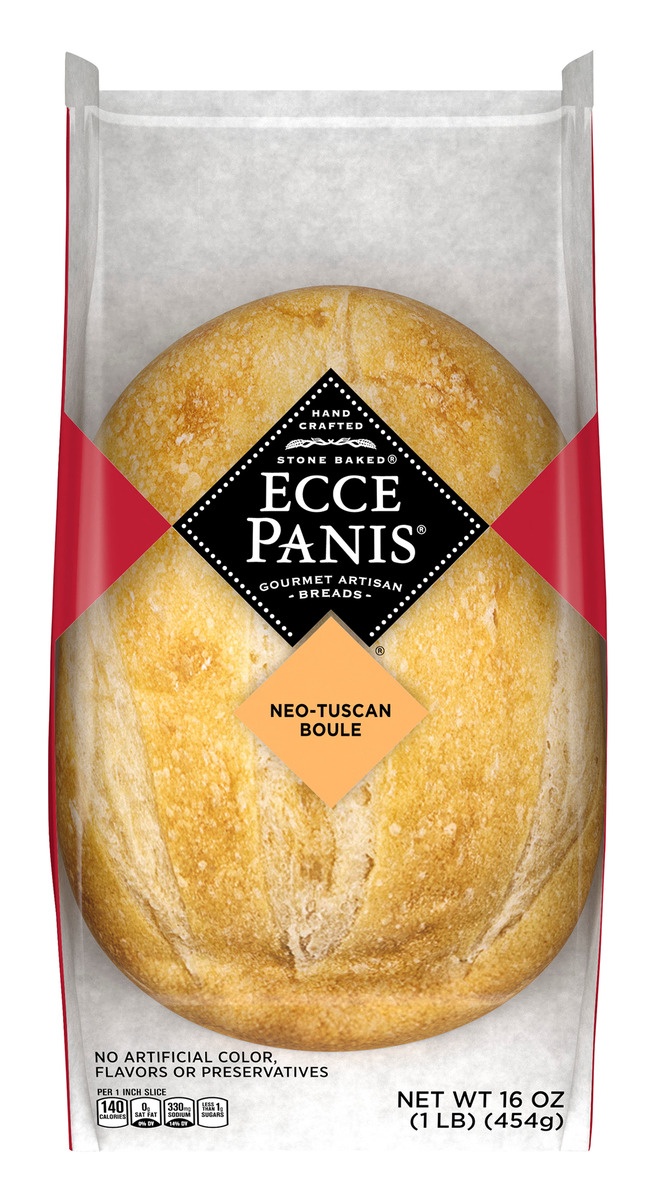 slide 1 of 1, Ecce Panis Handcrafted Stone Baked Neo-Tuscan Boule Gourmet Artisan Breads, 16 oz