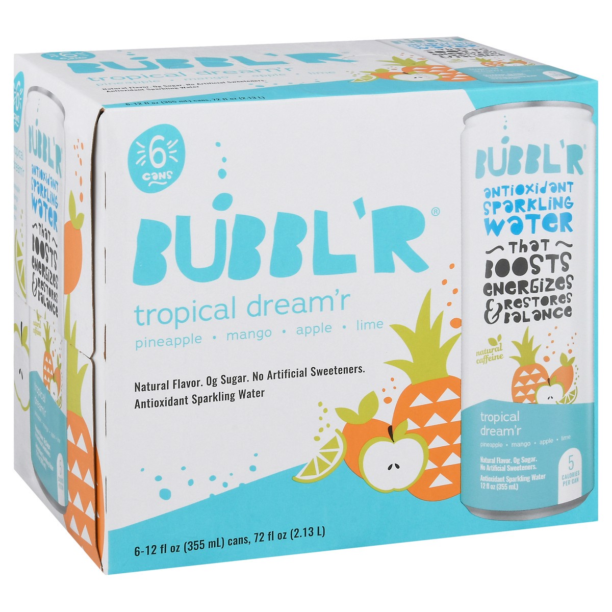 slide 4 of 9, Bubbl'r Antioxidant Tropical Dream'r Sparkling Water Can- 6 ct; 12 fl oz, 6 ct; 12 fl oz