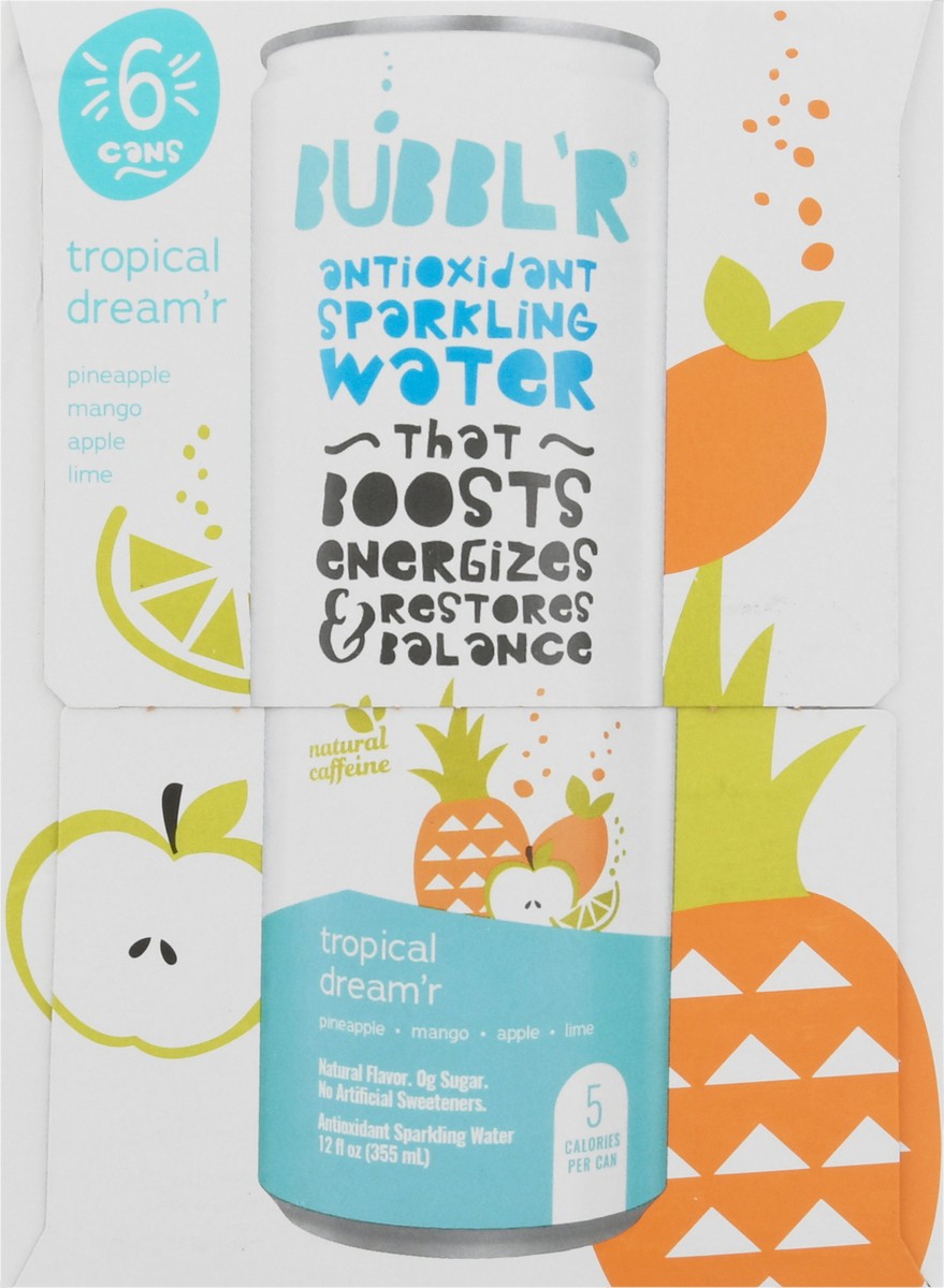 slide 9 of 9, Bubbl'r Antioxidant Tropical Dream'r Sparkling Water Can- 6 ct; 12 fl oz, 6 ct; 12 fl oz