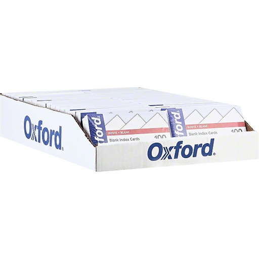 slide 3 of 6, Oxford Essentials Blank Index Cards 100 Pack, 3 in x 5 in