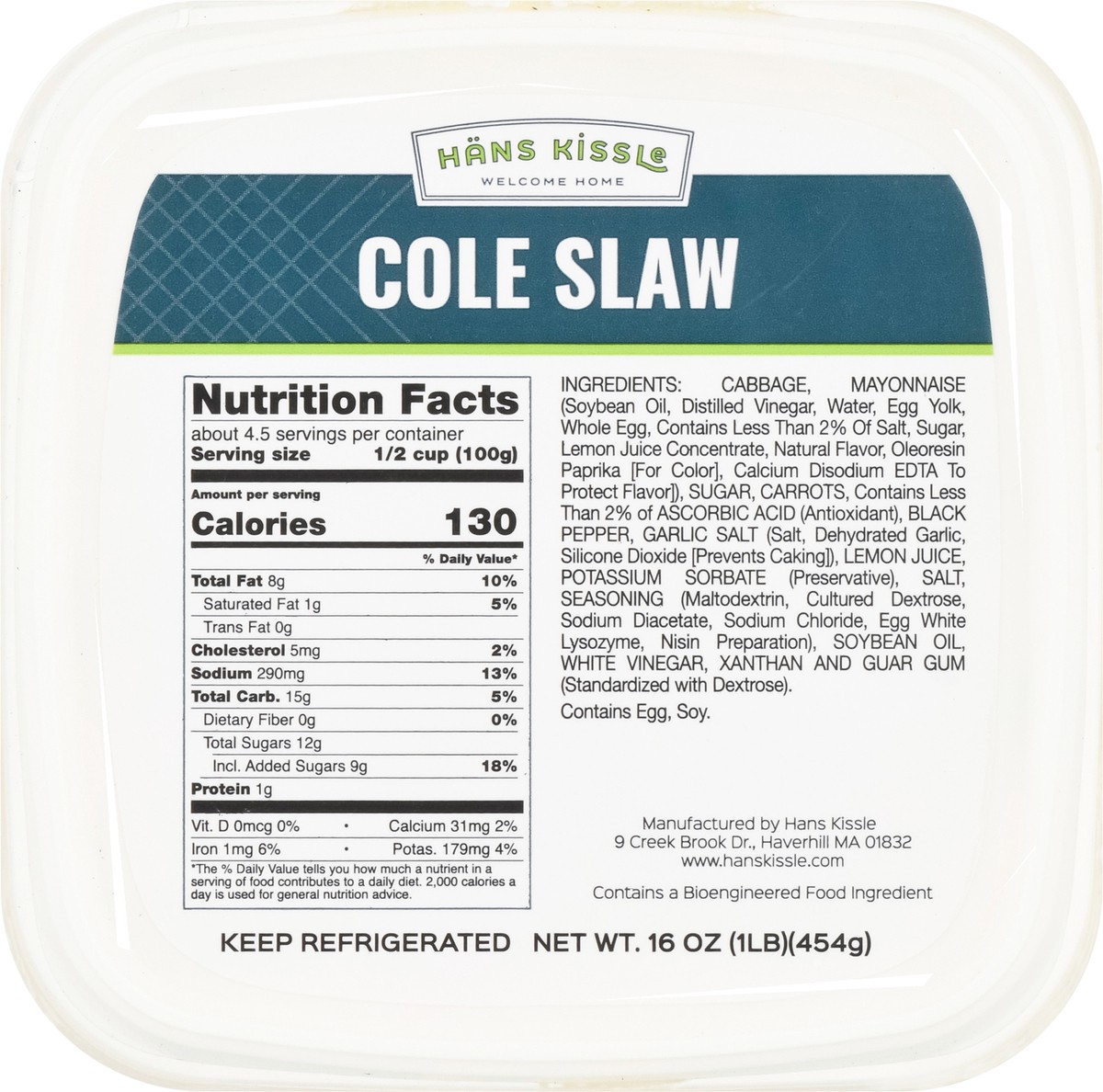 slide 5 of 14, Hans Kissle Cole Slaw 16 oz, 16 oz