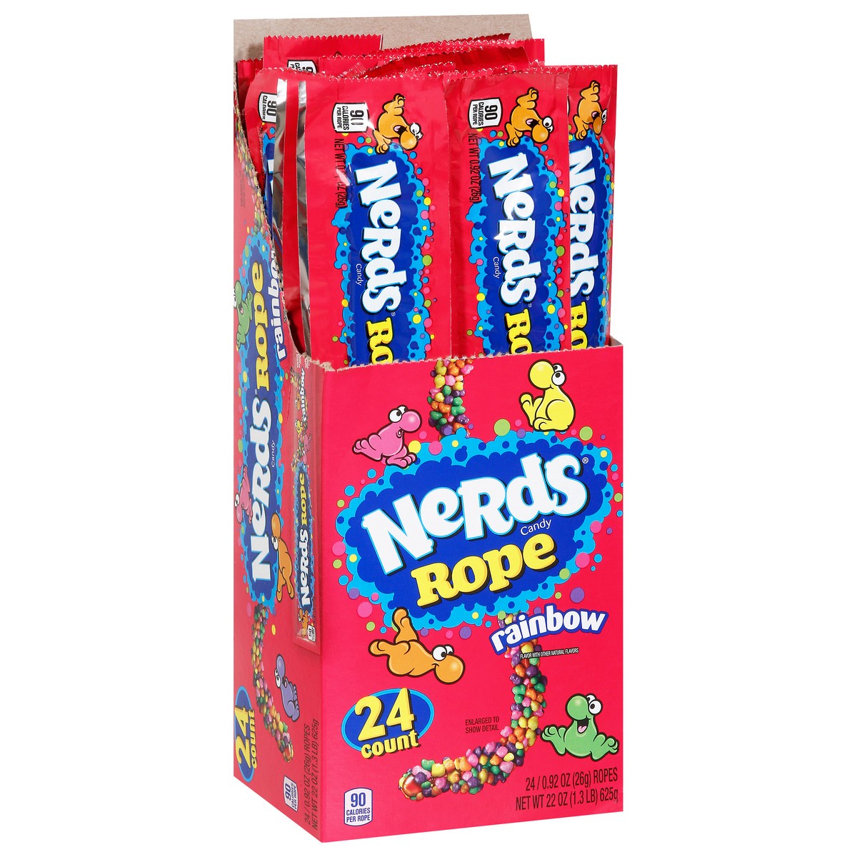 slide 13 of 13, Nerds Rope Rainbow Candy 24 - 0.92 oz Ropes, 24 ct