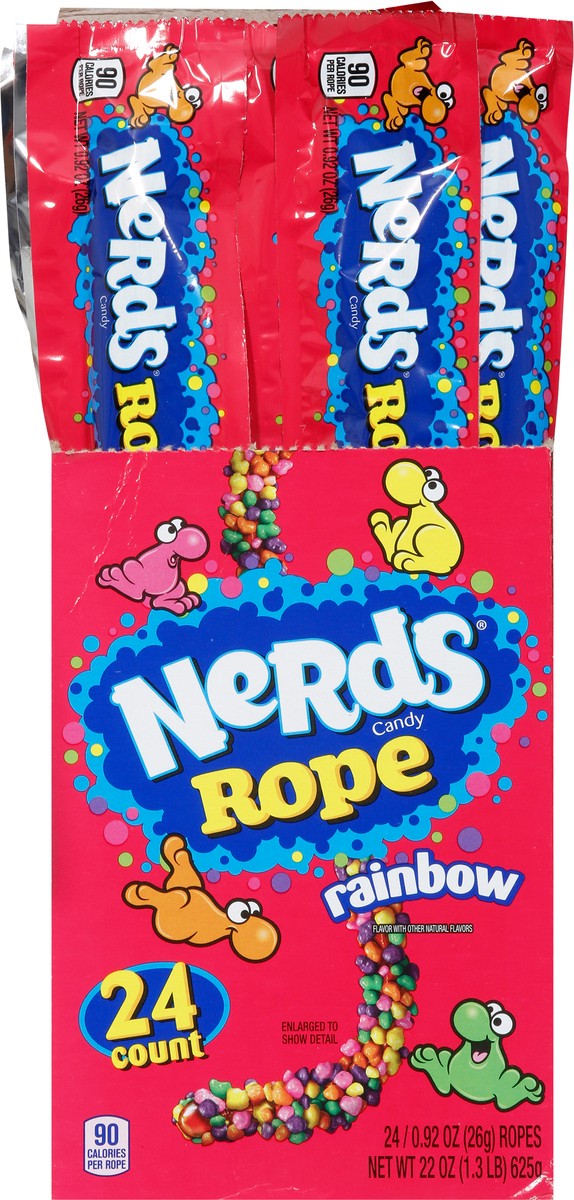 slide 12 of 13, Nerds Rope Rainbow Candy 24 - 0.92 oz Ropes, 24 ct