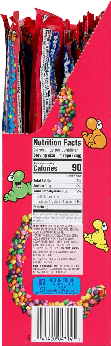 slide 9 of 13, Nerds Rope Rainbow Candy 24 - 0.92 oz Ropes, 24 ct