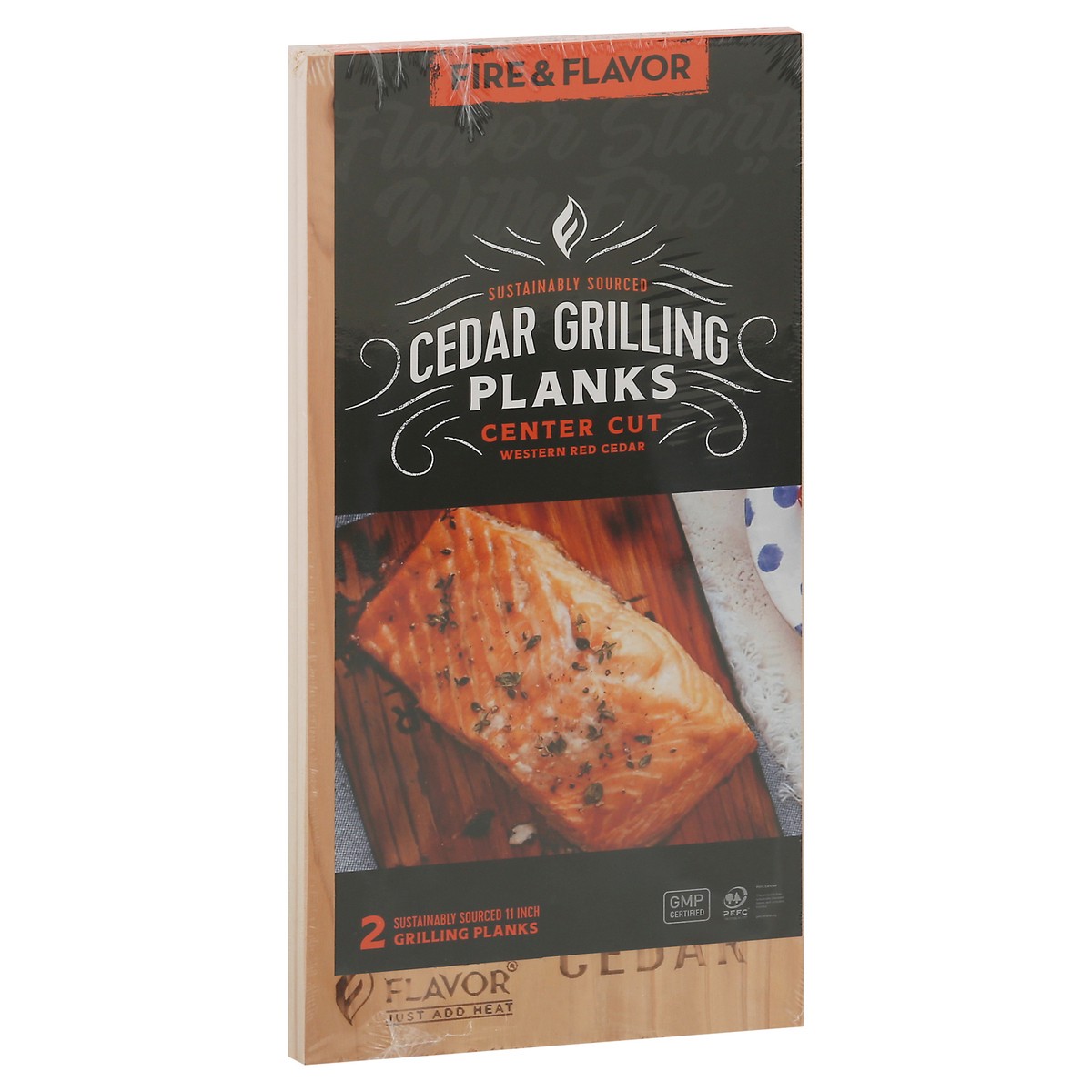 slide 8 of 9, Fire & Flavor 11 Inch Center Cut Grilling Planks 2 ea, 2 ct