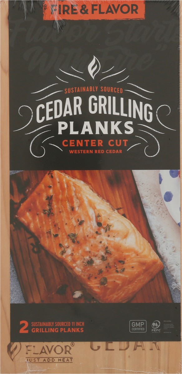 slide 5 of 9, Fire & Flavor 11 Inch Center Cut Grilling Planks 2 ea, 2 ct