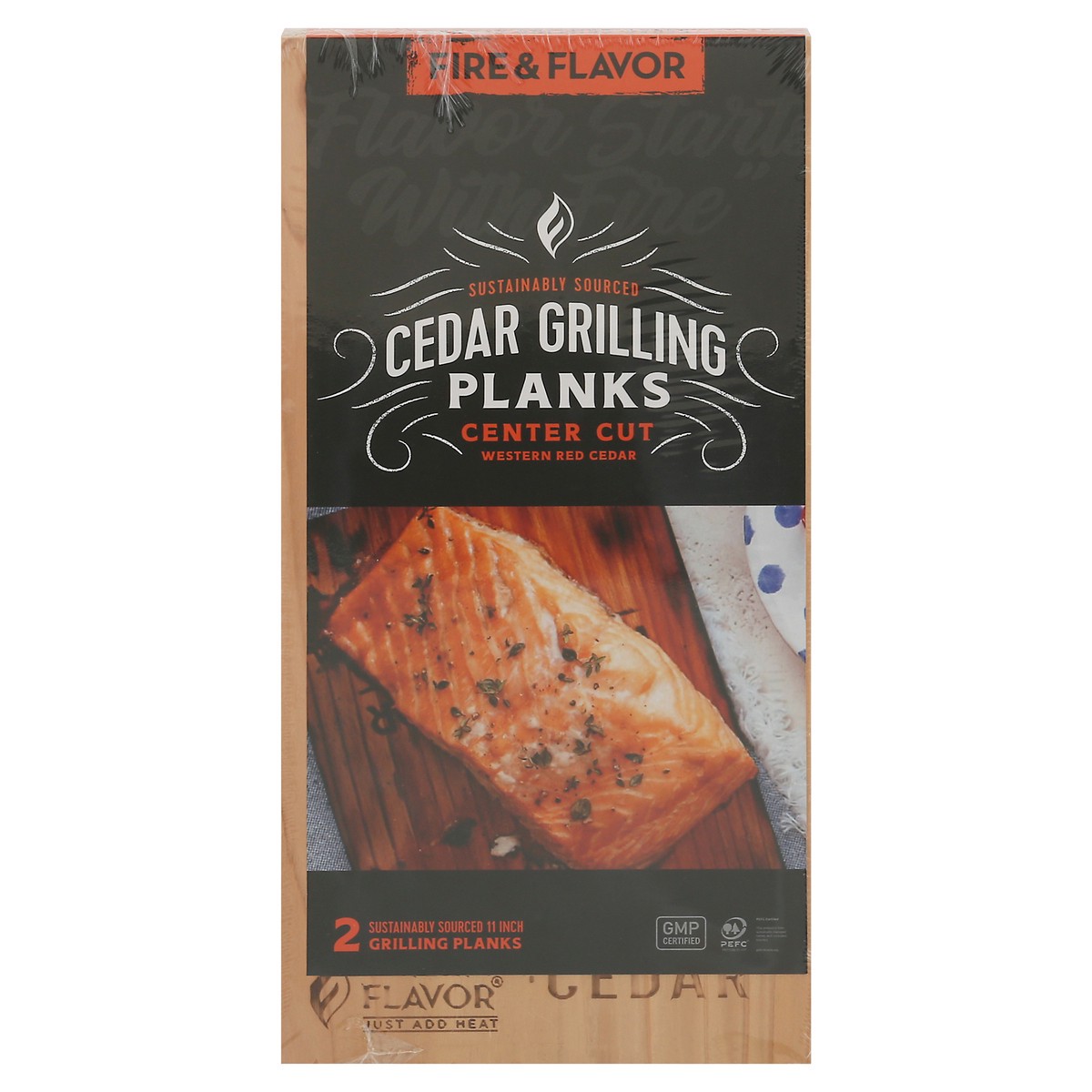 slide 1 of 9, Fire & Flavor 11 Inch Center Cut Grilling Planks 2 ea, 2 ct