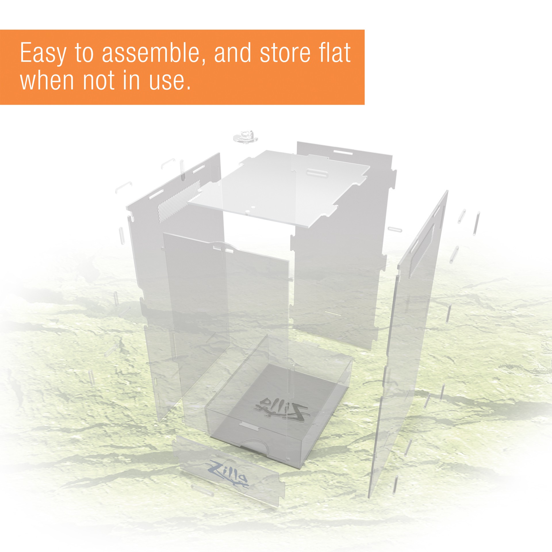 slide 5 of 10, Zilla Micro Habitat Terrariums with Locking Latch Arboreal, Large, 1 ct