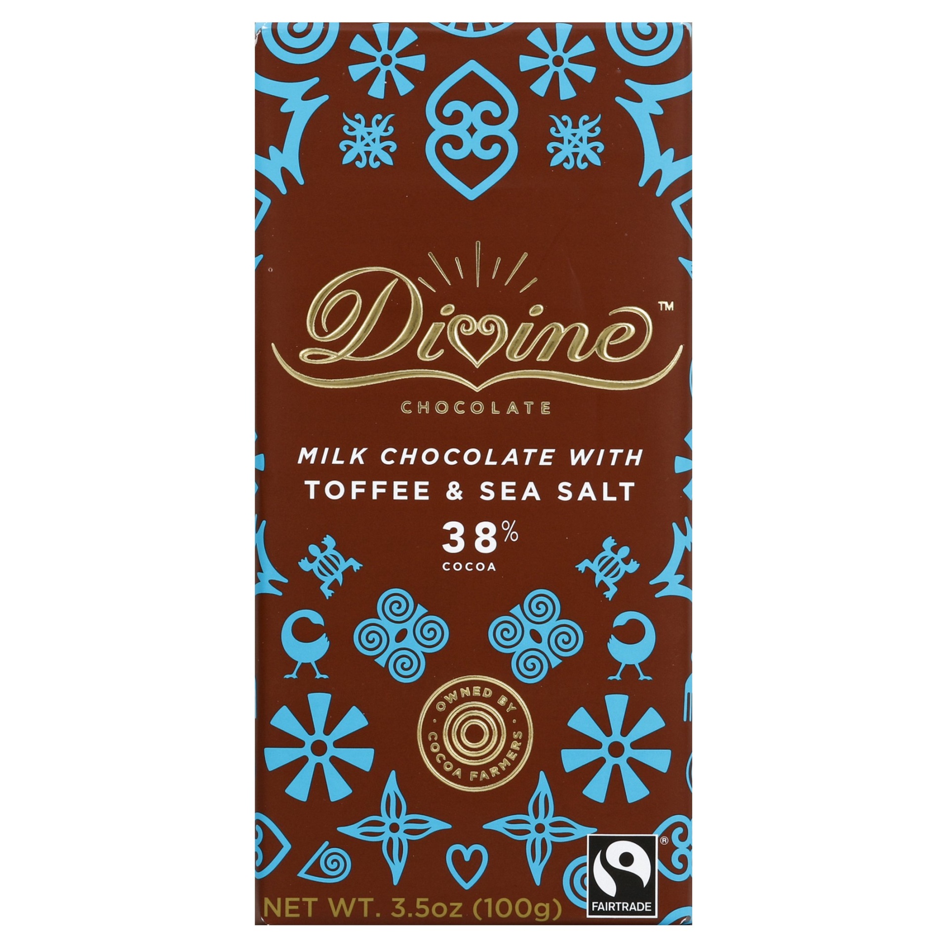 slide 1 of 1, Divine Milk Chocolate with Toffee and Sea Salt, 3.5 oz