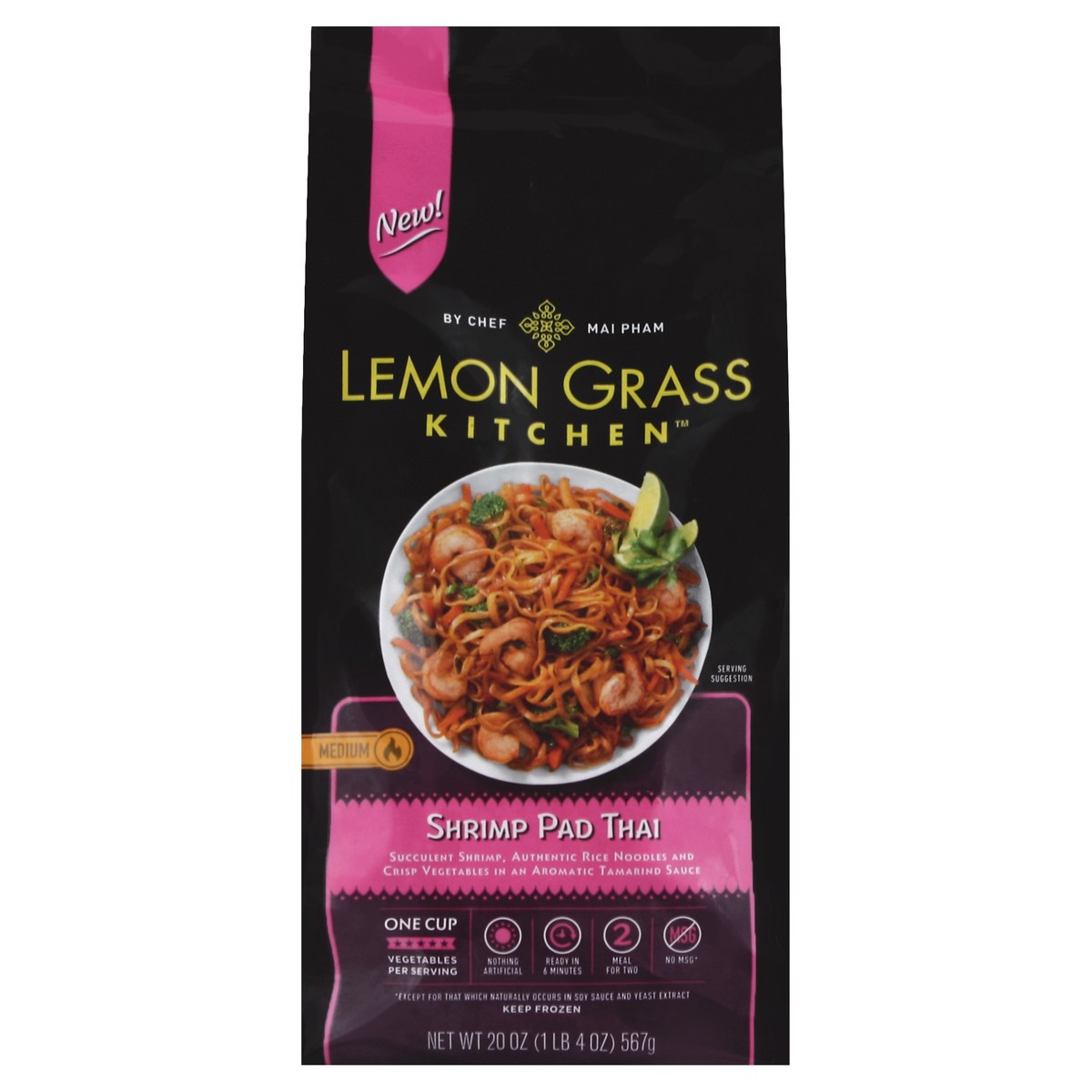 slide 6 of 6, Lemon Grass Kitchen Shrimp Pad Thai 20 oz, 20 oz