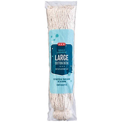 slide 1 of 1, H-E-B Large Cotton Mop Replacement Head, 1 ct