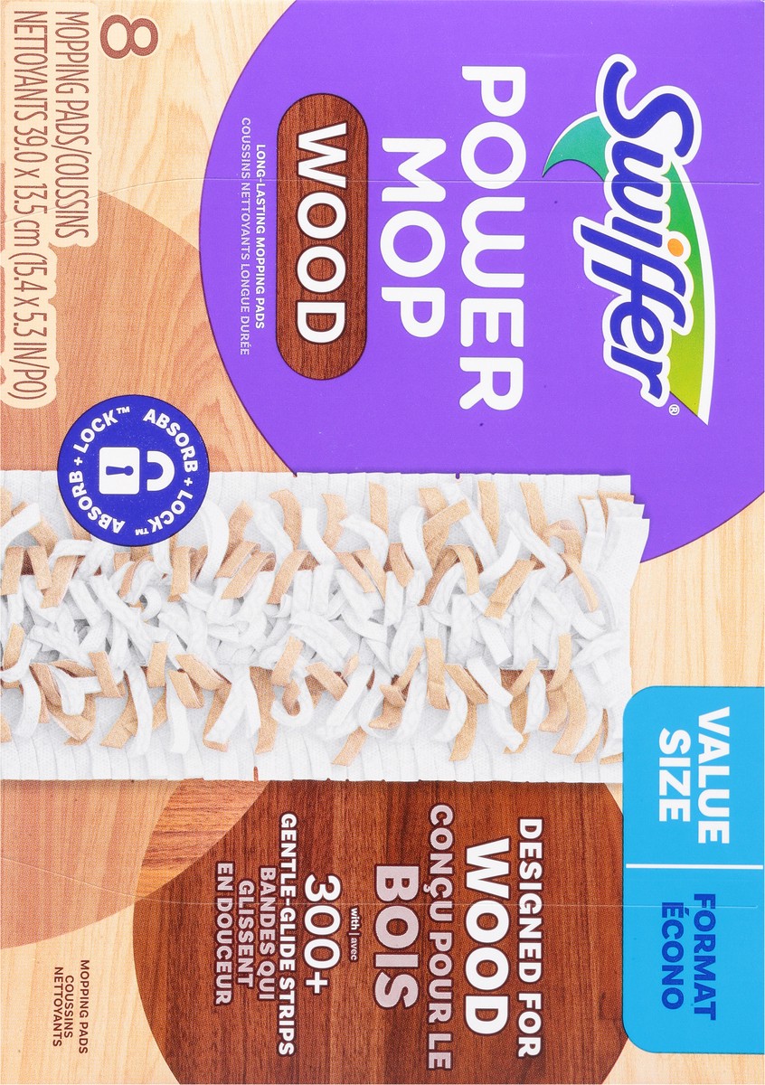 slide 5 of 12, Swiffer Powermop Wood Mopping Pads Value Size 8 ea, 8 ct