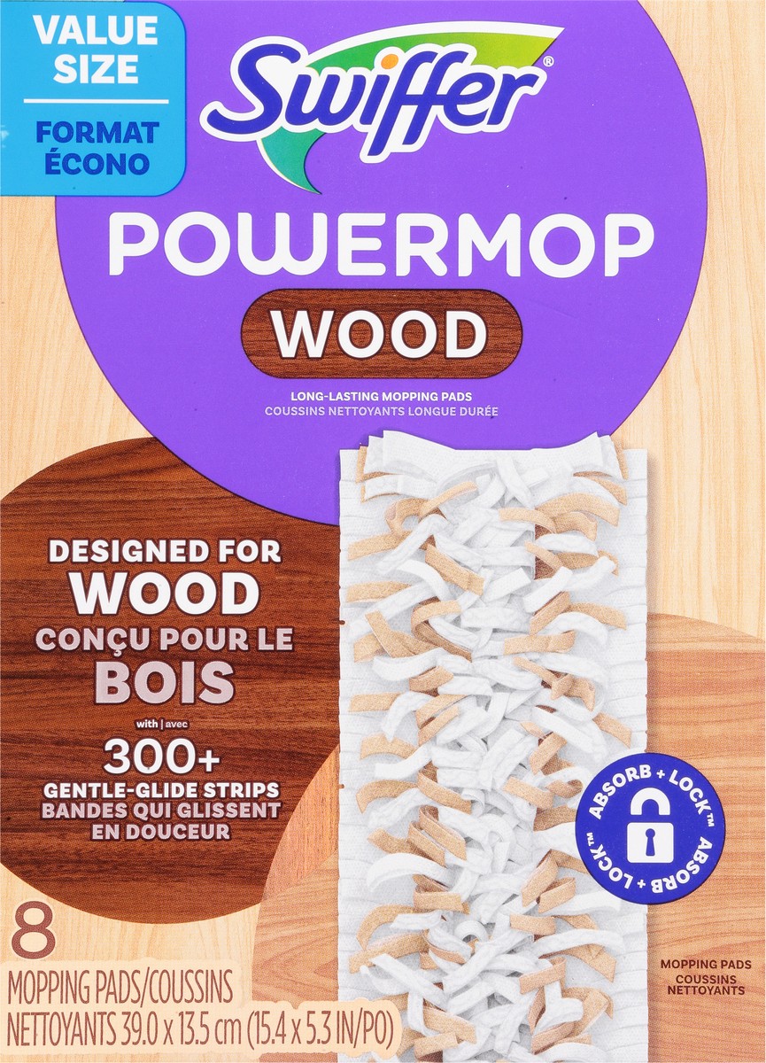slide 6 of 12, Swiffer Powermop Wood Mopping Pads Value Size 8 ea, 8 ct