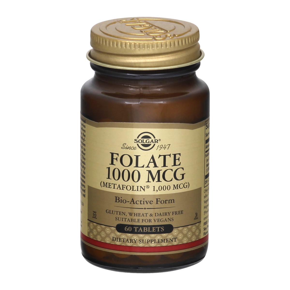 slide 1 of 1, Solgar Folate, 1000 mcg, Tablets, 60 ct