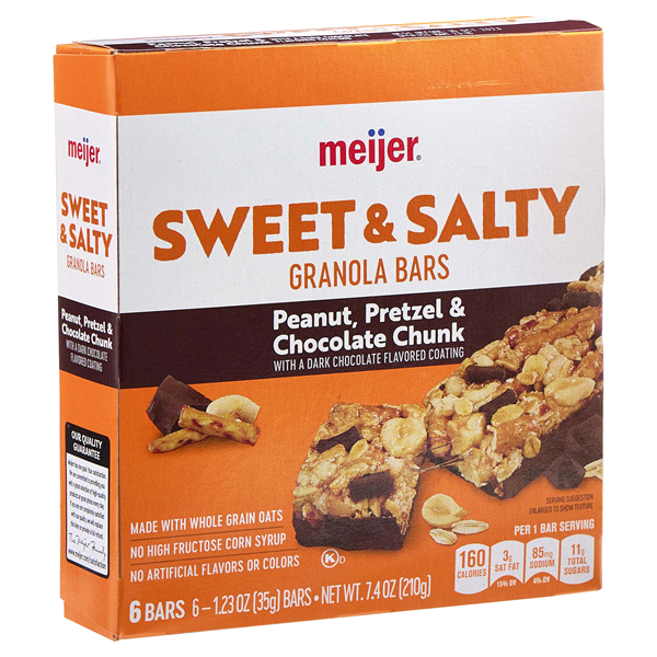 slide 10 of 17, Meijer Peanut Choc Chunk Pretzel Bar 7.4, 7.4 oz