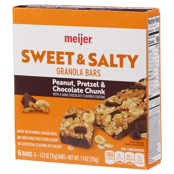 slide 8 of 17, Meijer Peanut Choc Chunk Pretzel Bar 7.4, 7.4 oz