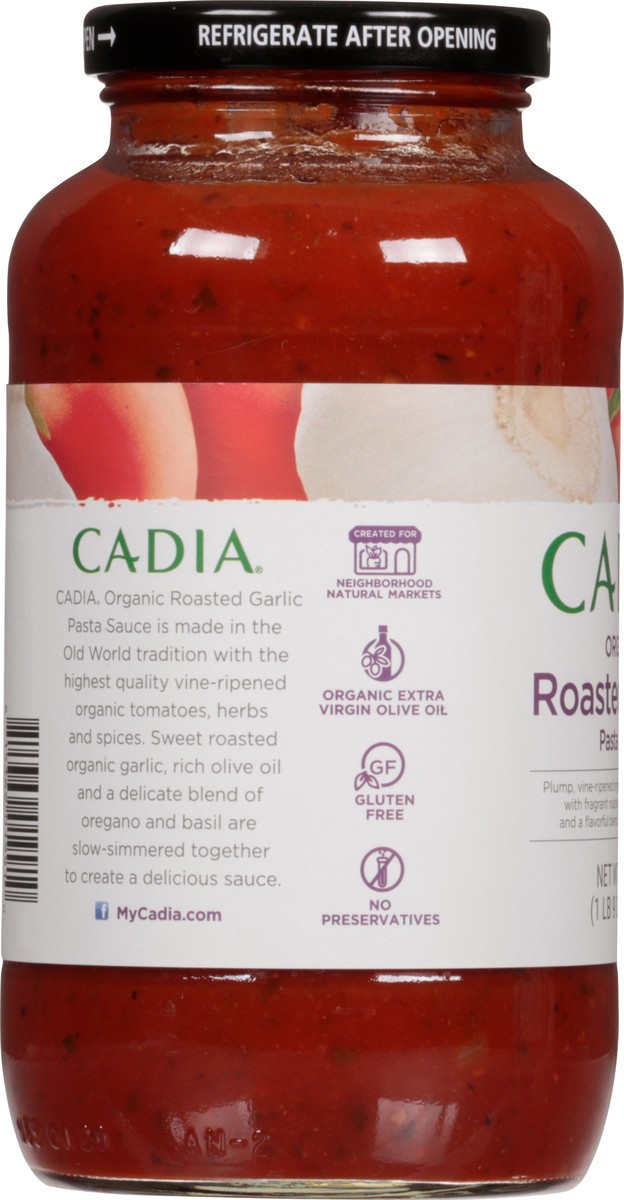 slide 5 of 13, Cadia Organic Roasted Garlic Pasta Sauce 25 oz, 25 oz