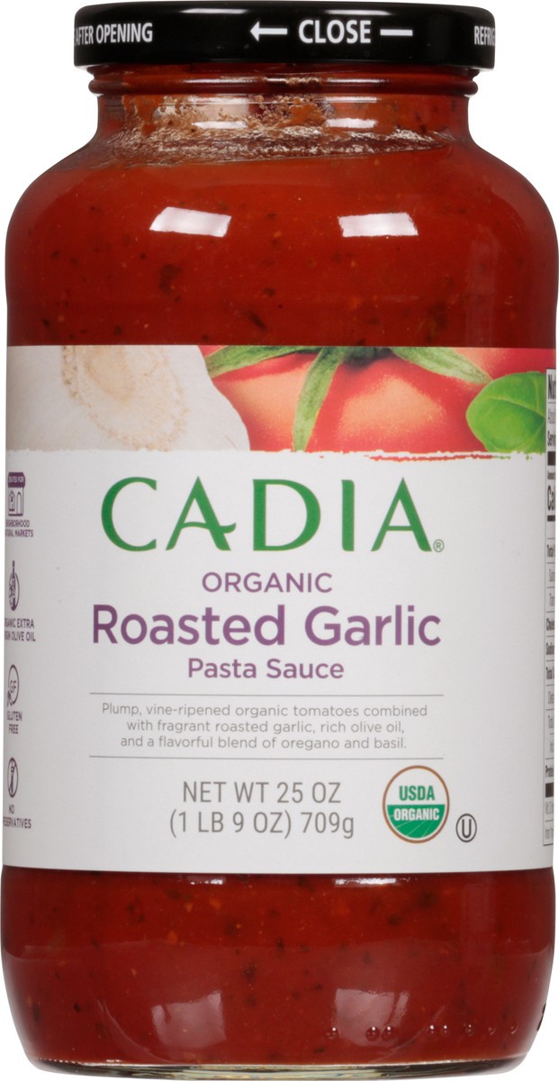 slide 8 of 13, Cadia Organic Roasted Garlic Pasta Sauce 25 oz, 25 oz