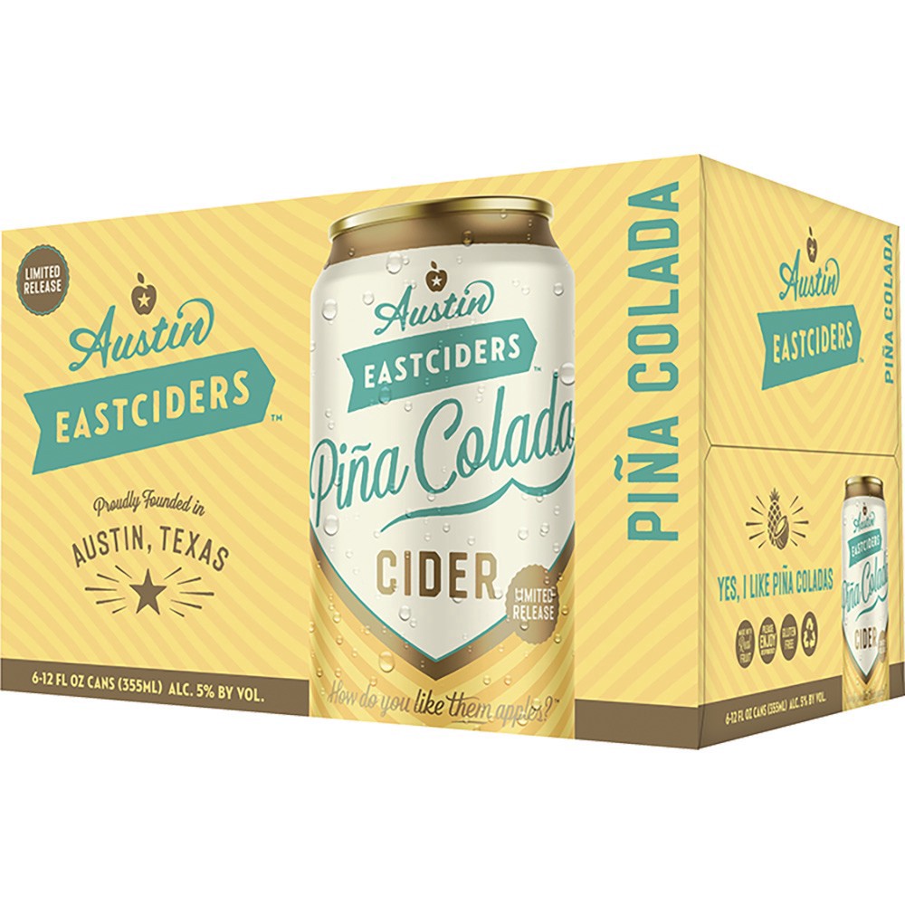 slide 1 of 1, Austin Eastciders Pina Colada, 6 ct; 12 oz