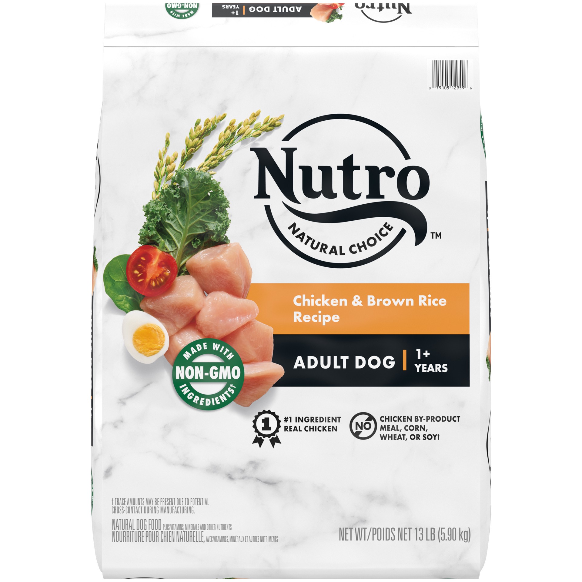 slide 1 of 7, NUTRO NATURAL CHOICE Adult Dry Dog Food, Farm-Raised Chicken & Brown Rice Recipe, 13 lb. Bag, 13 lb