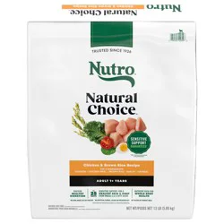 Nutro Natural Choice Adult Dry Dog Food, Chicken & Brown Rice Recipe, 13 lb. Bag