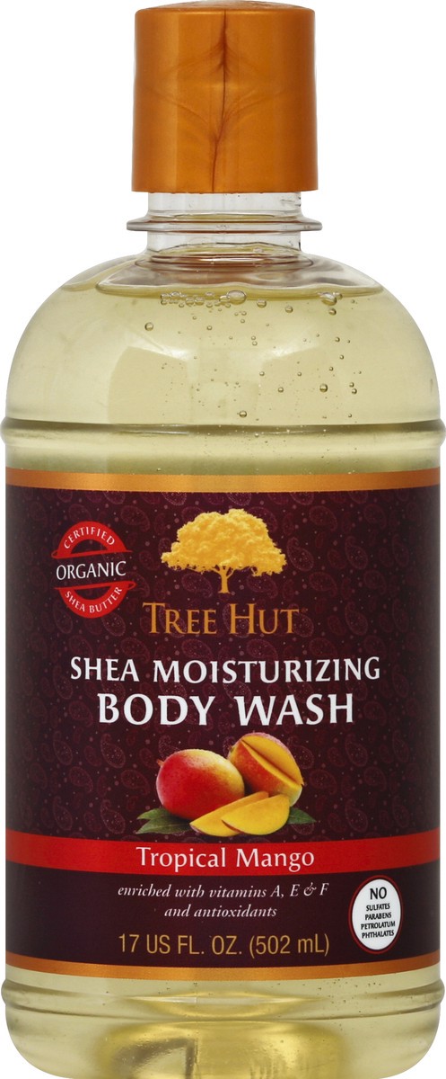 slide 2 of 2, Tree Hut Shea Moisturizing Body Wash - Tropical Mango, 17 oz