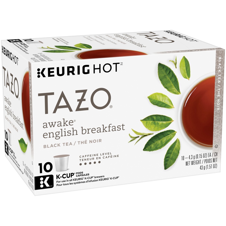 slide 3 of 3, Tazo Awake English Breakfast Black Tea Single Serve K Cups, 10 ct